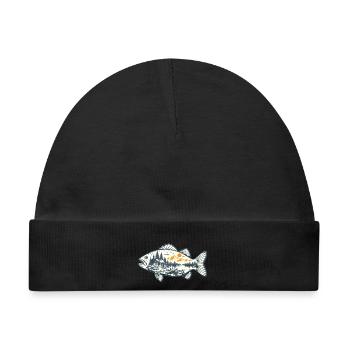 Vintage-Fischen - Baby Premium Organic Mütze - Schwarz - Vorne