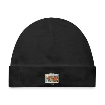 Brasilien São Luís Vintage Reisemarke - Baby Premium Organic Mütze - Schwarz - Vorne