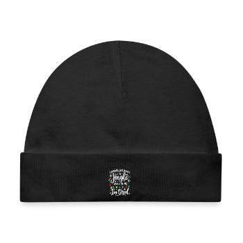 Probably Just Gonna Jingle – Weihnachten Müde - Baby Premium Organic Mütze - Schwarz - Vorne