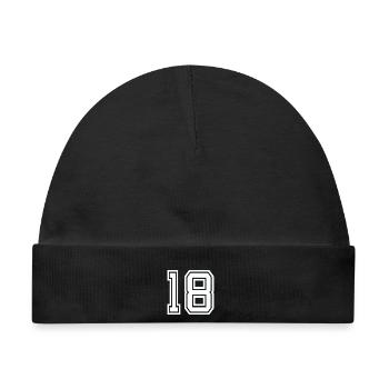 Geometrische 18 Umrisse – Blockstil - Baby Premium Organic Mütze - Schwarz - Vorne