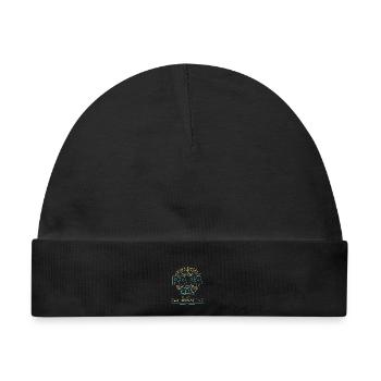 Ein echter Papa zieht Wohnwagen - Baby Premium Organic Mütze - Schwarz - Vorne
