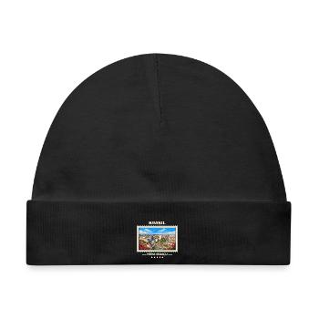 Brasilien Nova Iguaçu Vintage Reisemarke - Baby Premium Organic Mütze - Schwarz - Vorne