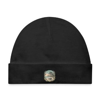 South Carolina – USA State Beach Vintage Art - Baby Premium Organic Mütze - Schwarz - Vorne