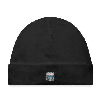 New Zealand – Neuseeland Natur Reise Art - Baby Premium Organic Mütze - Schwarz - Vorne