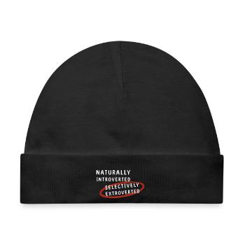 Naturally Introverted Selectively Extroverted - Baby Premium Organic Mütze - Schwarz - Vorne