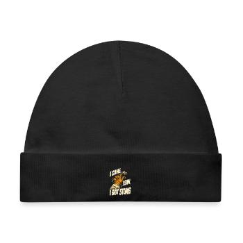 Bienen Imker I Came I Saw I Got Stung - Baby Premium Organic Mütze - Schwarz - Vorne