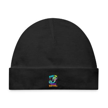  Planet Fine People Questionable Alien UFO Erde - Baby Premium Organic Mütze - Schwarz - Vorne