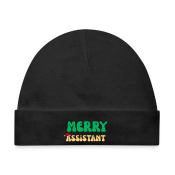 Frohe Assistenten-Weihnachten Virtuelles PA-Büro-Geschenk - Baby Premium Organic Mütze - Schwarz - Vorne