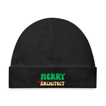 Fröhliches Architekten-Weihnachtspullover-Architekturgeschenk - Baby Premium Organic Mütze - Schwarz - Vorne