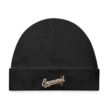 Empowered Frauenpower Starke Frauen Feministin - Baby Premium Organic Mütze - Schwarz - Vorne