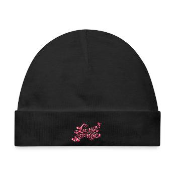 La vie en rose – Kultlied und Rosenblätter - Baby Premium Organic Mütze - Schwarz - Vorne