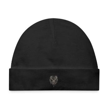 Der Hirsch mit dem Vegvisir im Geweih - Baby Premium Organic Mütze - Schwarz - Vorne