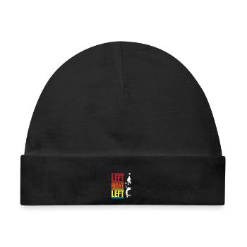 Left Right Left – Volleyball Anlauf Bunt - Baby Premium Organic Mütze - Schwarz - Vorne