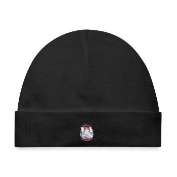 Offizielles Katzen-schlafshirt - Baby Premium Organic Mütze - Schwarz - Vorne