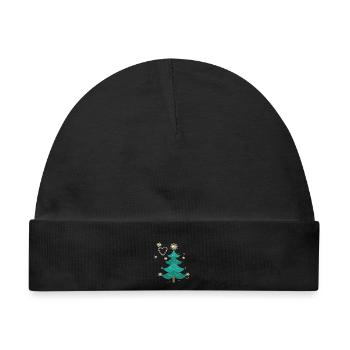 Christbaum - Baby Premium Organic Mütze - Schwarz - Vorne