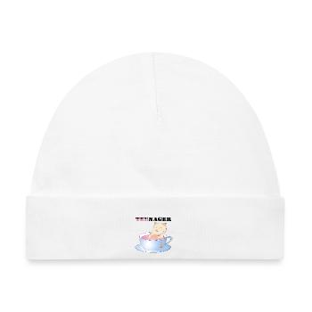 Teenager, Tee-Nager - Baby Premium Organic Mütze - Weiß - Vorne