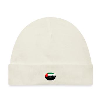 Dubai-Uae-Flaggen-Skyline-Schattenbild-Reise - Baby Premium Organic Mütze - Naturweiß - Vorne