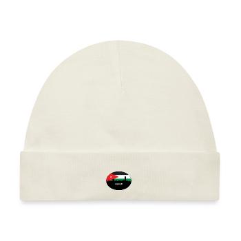 Amman, Jordanien, Flagge, Skyline, Silhouette, Reisen - Baby Premium Organic Mütze - Naturweiß - Vorne