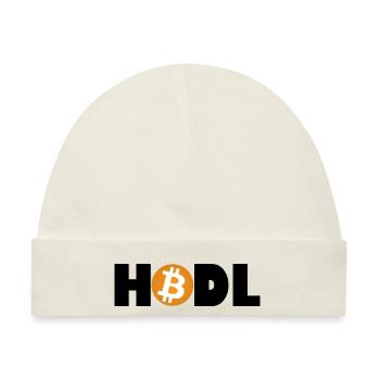 Bitcoin Revolution – Hold the Future - Baby Premium Organic Mütze - Naturweiß - Vorne