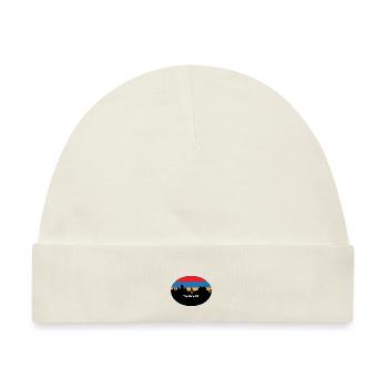 Eriwan Armenien Flagge Skyline Silhouette Reisen - Baby Premium Organic Mütze - Naturweiß - Vorne