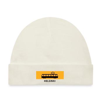 RATIKKA STOP HELSINKI T-Shirts und Geschenkartikel - Baby Premium Organic Mütze - Naturweiß - Vorne