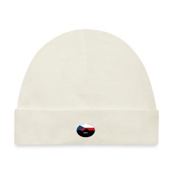 Brünn Tschechien Flagge Skyline Silhouette Reisen - Baby Premium Organic Mütze - Naturweiß - Vorne