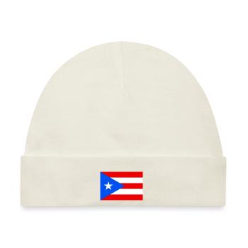 Puerto Rico – Flagge von Puerto Rico im Kontrast - Baby Premium Organic Mütze - Naturweiß - Vorne
