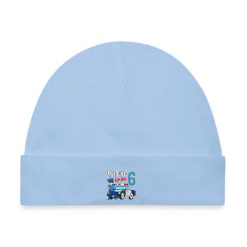 6. Geburtstag Polizei Auto 6 Jahre alt Polizist - Baby Premium Organic Mütze - Hellblau - Vorne