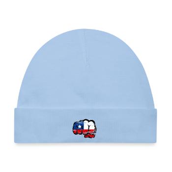 Chile Flagge Faust used - Baby Premium Organic Mütze - Hellblau - Vorne