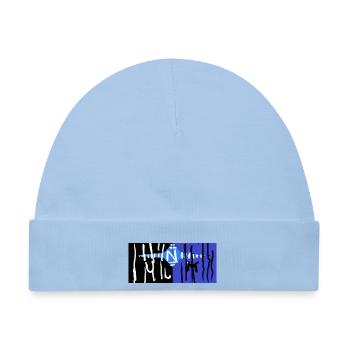 Straßenreflexionen Blau-Schwarz - Baby Premium Organic Mütze - Hellblau - Vorne