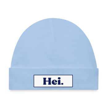 Finnland Hei Hallo Begrüßung - Baby Premium Organic Mütze - Hellblau - Vorne