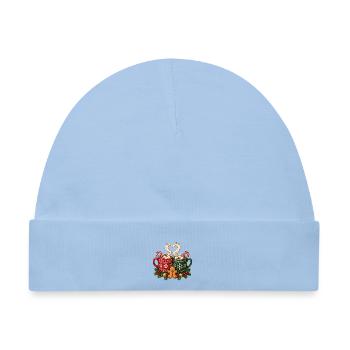 Weihnachts-Heißschokoladen-Tassen und Lebkuchen - Baby Premium Organic Mütze - Hellblau - Vorne