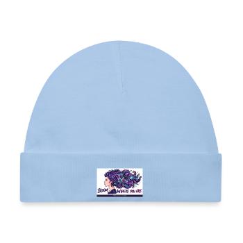 Kosmische Blüten im Haar - Baby Premium Organic Mütze - Hellblau - Vorne