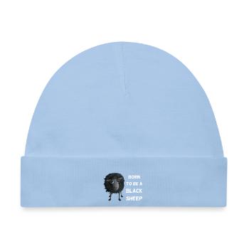 Born to Be a Black Sheep - Schwarzes Schaf - Baby Premium Organic Mütze - Hellblau - Vorne