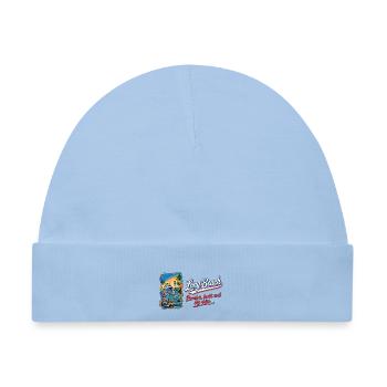 Long Beach Retro Vintage Ship Lighthouse Design - Baby Premium Organic Mütze - Hellblau - Vorne