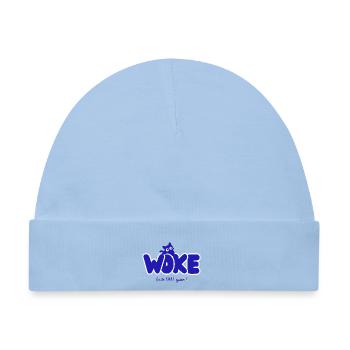Woke – Macht es dich CHAT-grine? | Politischer Humor - Baby Premium Organic Mütze - Hellblau - Vorne