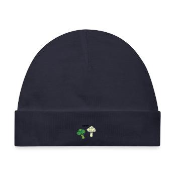 Knackiger Brokkoli Supergemüse - Baby Premium Organic Mütze - Navy - Vorne