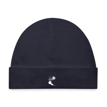 Nikola Tesla mit Glühbirne und Teslaspule - Baby Premium Organic Mütze - Navy - Vorne