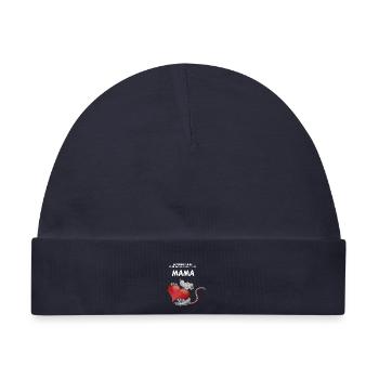 Superheldinnen ohne Umhang nennt man MAMA - Baby Premium Organic Mütze - Navy - Vorne
