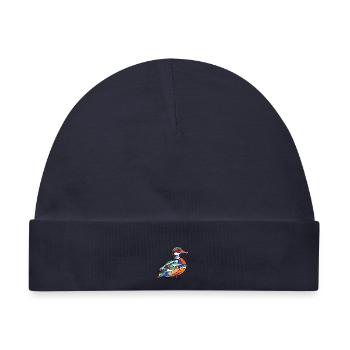 Mandarinente Bunte Aquarell-Tier-Karikatur - Baby Premium Organic Mütze - Navy - Vorne