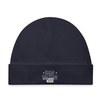 Großer Bruder 2023 Big Bro 23 - Baby Premium Organic Mütze - Navy - Vorne