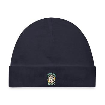 Kaffeetasse im Retrolook – Coffee First - Baby Premium Organic Mütze - Navy - Vorne
