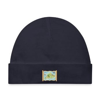 Pixel Art Schatzkarte mit verstecktem Schatz - Baby Premium Organic Mütze - Navy - Vorne