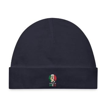 Italienischer Boccia: stilisierter Gruß - Baby Premium Organic Mütze - Navy - Vorne