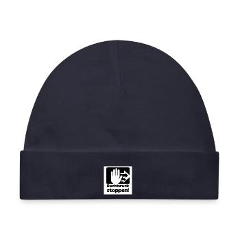 Rechtsruck stoppen Handzeichen - Baby Premium Organic Mütze - Navy - Vorne