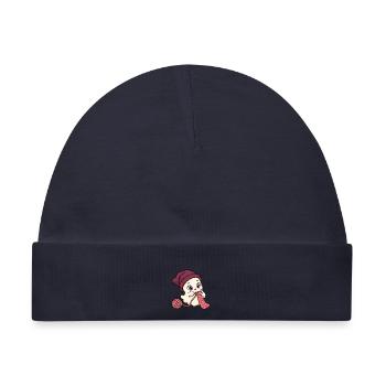 Cosy Stitches – Süßer Häkelgeist - Baby Premium Organic Mütze - Navy - Vorne