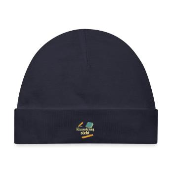 Geschenk für die erste eigene Klassenleitung - Baby Premium Organic Mütze - Navy - Vorne