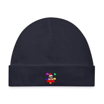 Weihnachtsotter - Baby Premium Organic Mütze - Navy - Vorne