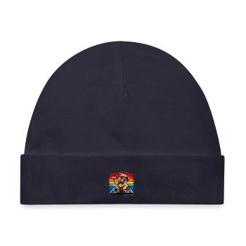 Paw DJ Rainbow Beat - Baby Premium Organic Mütze - Navy - Vorne