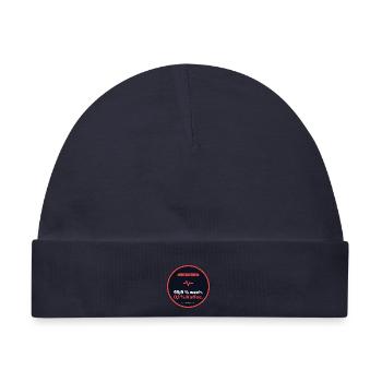 99,9 % Wach. 0,1 % Kaffee. Admin Shirt - Baby Premium Organic Mütze - Navy - Vorne